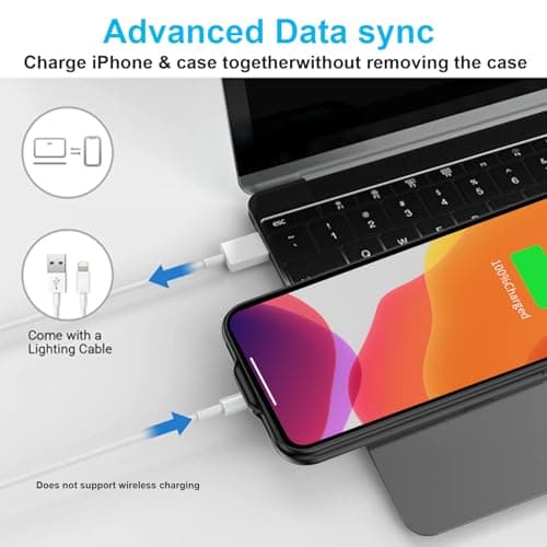 FLSTOR 7000mAh Battery Charging Case for iPhone 11 6.1 inch Black — view 6
