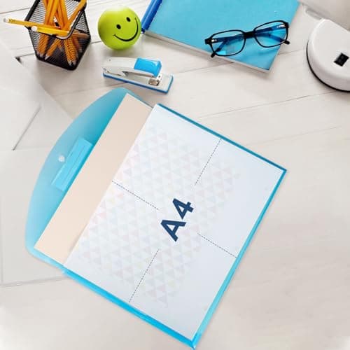Plastic Wallets A4, 14 Pack Plastic File Folders A4 Document Folders — view 4