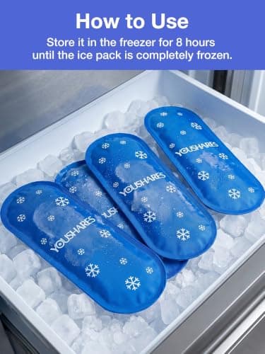 YOUSHARES Breastmilk Cooler Bag Ice Packs - Reusable Gel Ice Packs Cool Bag for Breast Milk Cooler Travel Bag, Small Nylon Ice Bags for Cool Breast Milk (4 Packs) — view 4