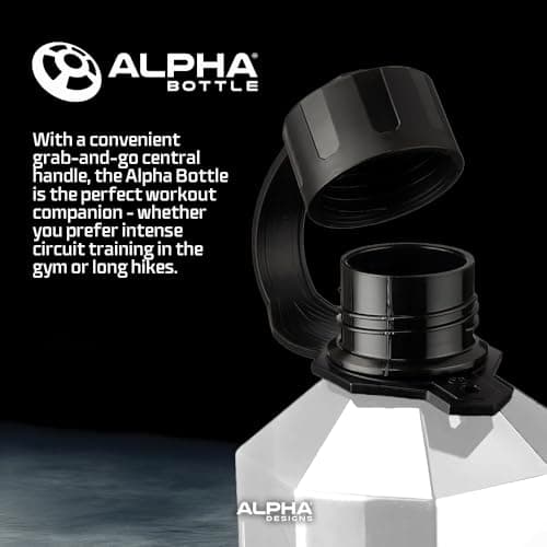 Alpha Designs 2 Litre Water Bottle 2L Large Gym Drinks Water Jug - Clear — view 6