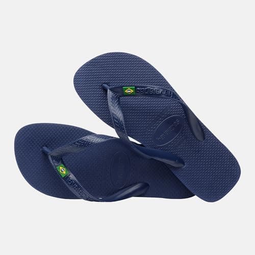 Havaianas Top Brasil Unisex Adults Flip Flop, Navy Blue, 3/4 UK — view 2