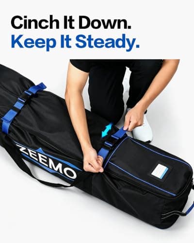 ZEEMO Golf Travel Bag, Black — view 5