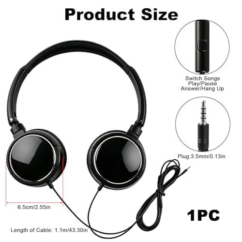 Klyk Over Ear Wired Headphones with Microphone for PS4, PS5, Xbox, PC — view 6