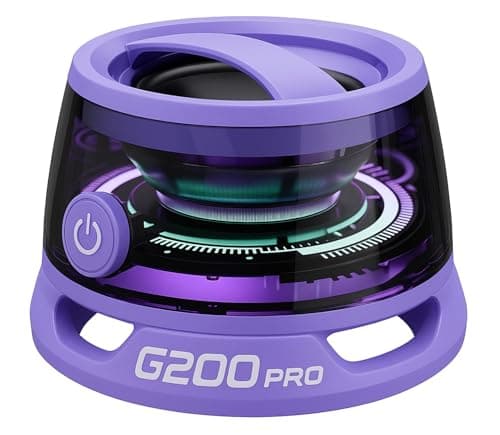 RigWig Magnetic Bluetooth - G200 Pro Wireless Phone Stand Gaming Speaker, IP67 Waterproof, Compact Portable Speaker for Shower, Outdoor, Travel, Teens - Ideal Christmas (Purple)