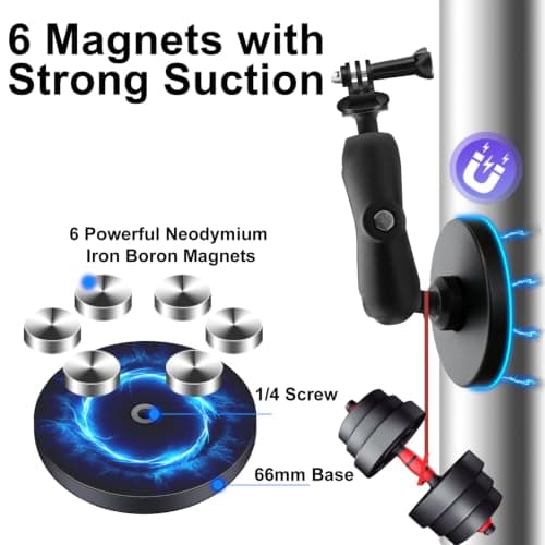Magnetic Camera Mount Bike Handlebar Compatible for Insta360 Action Camera — view 4