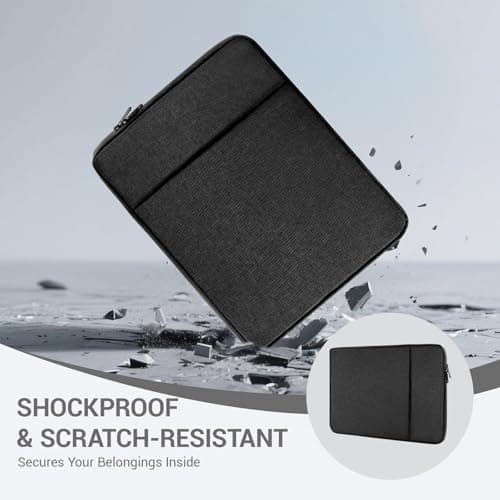 XRXYMQ 14 Inch Waterproof Laptop Sleeve for MacBook Air Case with Small Pocket Protective Laptop Case Compatible with MacBook/Acer/Asus and Samsung Black — view 5