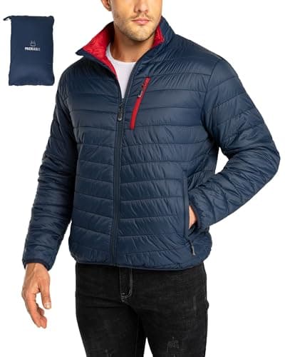 33,000ft Men's Puffer Jacket Packable Water resistant Quilted Jacket