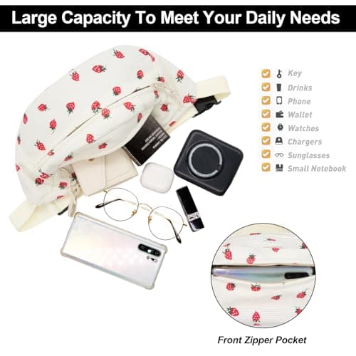 Long Keeper Cute Corduroy Bumbag Crossbody Fanny Pack Waist Bag for Women — view 4