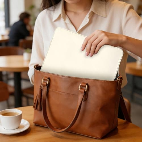 Adiwo Laptop Sleeve for 13 Inch, 360° Protective Puffy Laptop Sleeve, Two-Way Metal Zipper, Hidden Stitching, Compatible with 13 Inch MacBook, Asus, Dell, HUAWEI, iPad Pro/Air, Beige — view 6