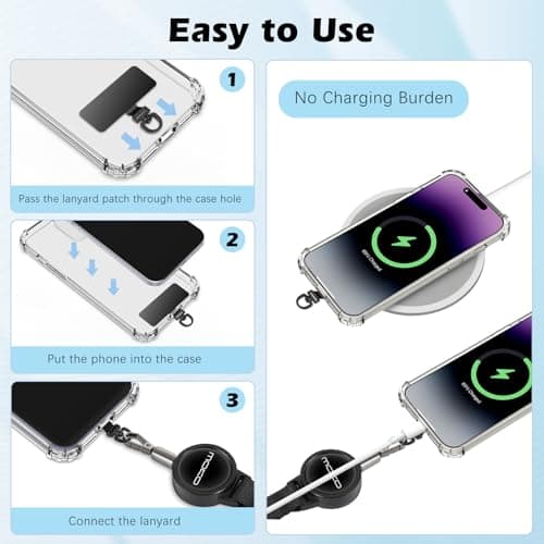 MoKo Anti-Theft Phone Lanyard with Retractable Steel Line — view 5