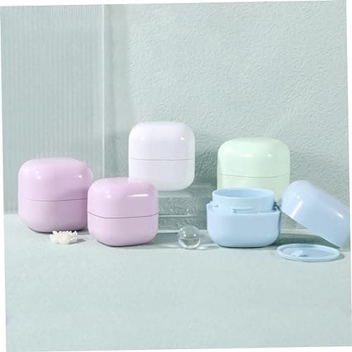 Healeved 4pcs 50g Refillable Plastic Cream Jars, Travel Size Cosmetic Containers for Lotion, Moisturiser and Skincare, Portable Reusable Pots for Travel and Dating — view 5