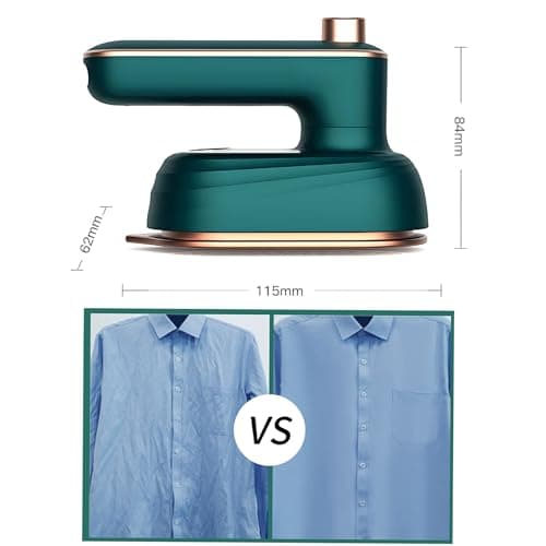 Ironizze Pro, Ironizze Pro Portable Steam Iron The Revolution In Clothing Care,Portable Mini Ironing Machine Travel Mini Steam Iron, Foldable Handheld Steamer,Dry and Wet Ironing for Home Travel-green — view 2