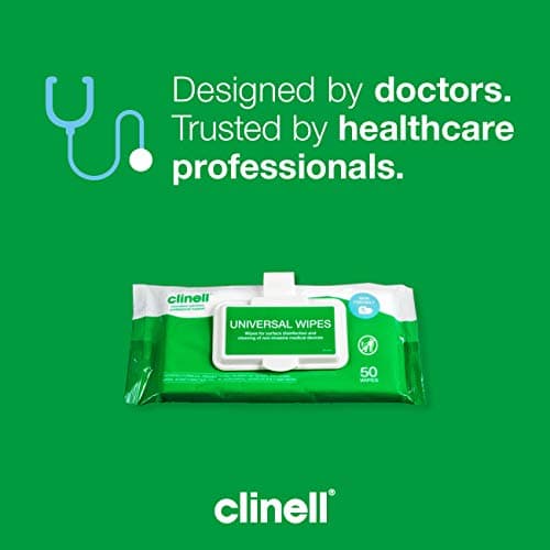 Clinell Universal Cleaning and Surface Disinfection- Multi Purpose - Kills 99.99% of Germs, Effective from 30 Seconds - 1 x Clip Pack of 50 Wipes — view 5