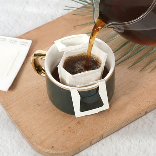 100 Pcs Portable Coffee Filter Paper Bag Hanging Ear Coffee Filter Bags — view 5