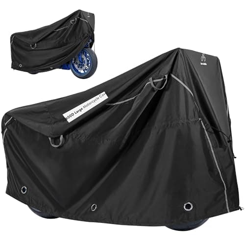 TeamObsidian Bike Cover - Outdoor Bike Storage, Bicycle Transportation or Travel Covers - Waterproof eBike Protection - For 1 to 3 Bikes - Heavy Duty Ripstop 300D Oxford Material