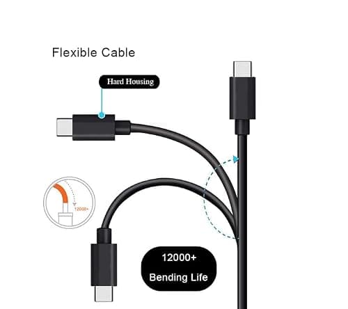 TWICK- USB C to USB A Charging Cable 1 Metre (80-100 cm) Fast Charge & Data Sync Cord | Durable Nylon Braided USB Type-C Cable for Samsung, Pixel, iPad, Android Phones, Tablets, Power Banks & More — view 2