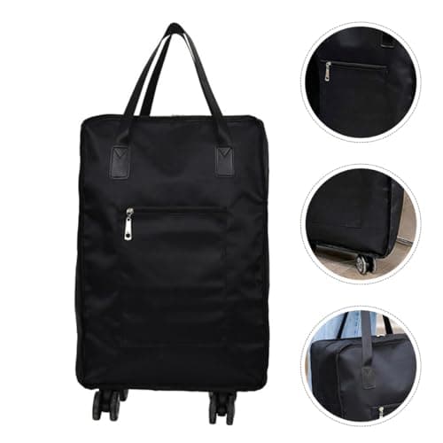 TEMPNAP Large Capacity Travel Bag with Wheels and Foldable Design, Oxford Cloth Sturdy Suitcase Storage Bag for Graduation Festival, Portable Travel Duffel with Wear-Resistant Material — view 5
