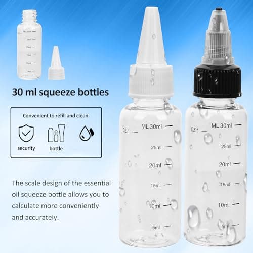 ifundom Plastic Squeeze Bottles with Scale 8 Pack 30ml for Essential Oil — view 6