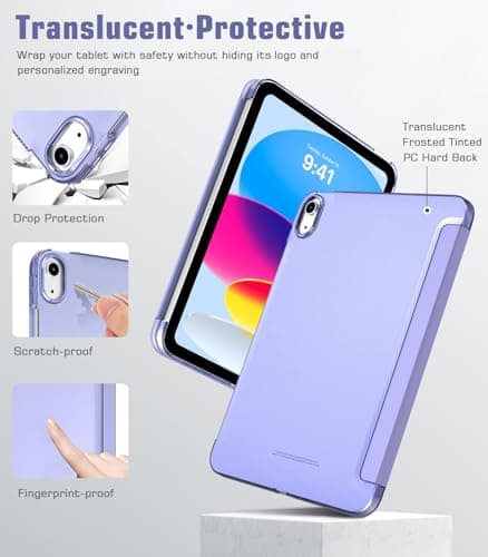 TiMOVO Case for iPad A16 11th Gen 11"/10th Gen 10.9", Lavender Purple — view 2