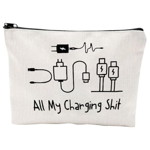 Funny Cable Organiser Bag,Travel Cable Organiser Pouch Case Charger Bag,Travel Essentials Accessories Gifts for Women Men Travelling Holiday