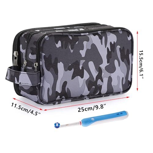 IGNPION Mens Wash Bag, Dry Wet Separation Travel Toiletry Bag, Dopp Kit Bag — view 6