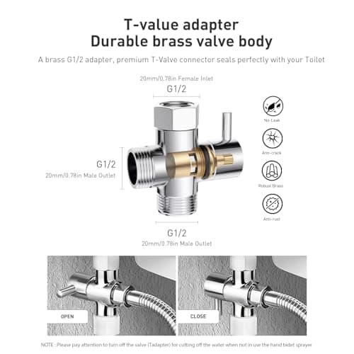 WEIDMAX Handheld Bidet Douche Shower Spray for Toilet, Stainless Steel Bidet Shattaf Sprayer Kit Bathroom Cloth Diaper Washer Shower Head for Personal Hygiene — view 3
