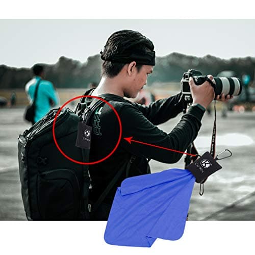 Camkix Cleaning Cloth with Open Bottom Pouch and Carabiner - 4 Pack - Pull Out Microfiber Cloth (7.9" x 7.9") - For Delicate Surfaces and Sensitive Optics - Glasses, Camera Lenses, Gadget Screens — view 3