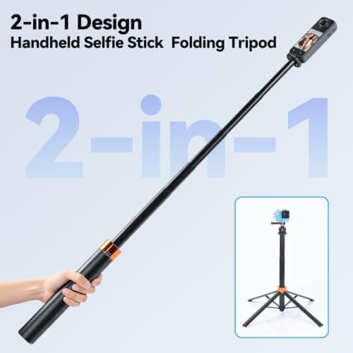 UTEBIT 59''/150cm Selfie Stick Tripod, Extendable Camera Stand With 4 Legs — view 4