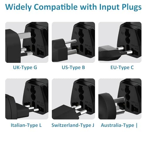 Switzerland Plug Adapter, Swiss Plug Adaptor – UK to Swiss Plug Adaptor (Pack of 2) — view 5