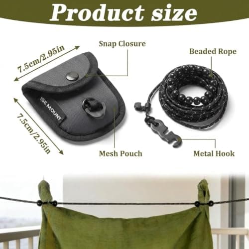 Portable Travel Clothesline Camping Essentials for Outdoor Accessories — view 2