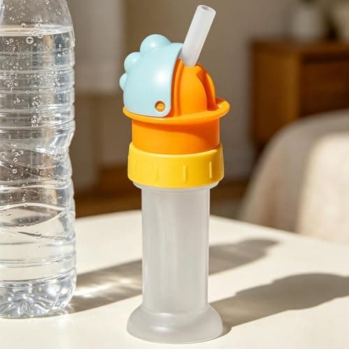 Water Bottle Spout Conversion Lid, Leak Proof Adapter, PP/Silicone, Spill Proof Replacement Top, Universal Beverage Cap, Secure Drinking Design, For Home Travel School — view 2