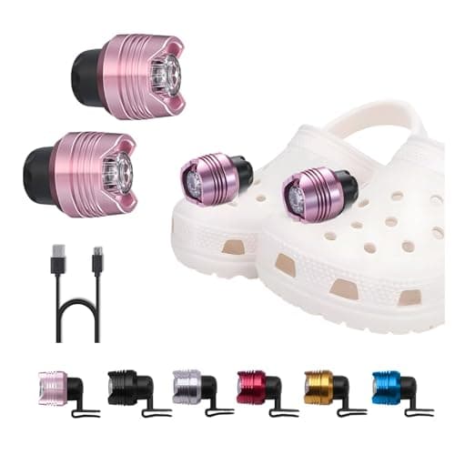 RAHAN Rechargeable Headlights for Shoe, Waterproof Flashlight Attachment for Shoe, 3 Light Modes, Camping Accessories for Kids and Adults, Dog Walking