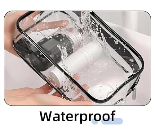 Clear Travel Toiletry Bag 6 Pack,Waterproof,Family Summer Holiday Camping — view 2