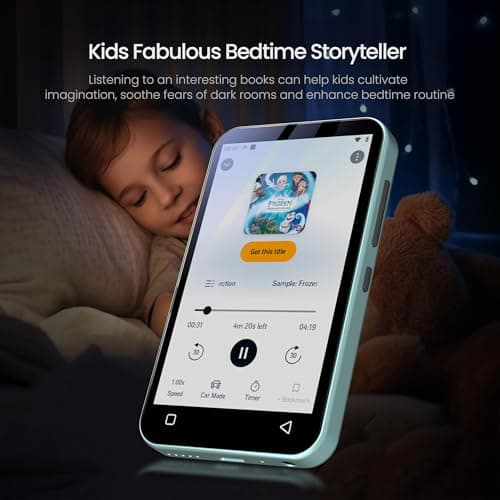 TIMMKOO 16GB Kids MP3 Player with Bluetooth and WiFi, Parental Controls, 4" Music Player with Spotify, Audible Up to 1TB （Teal） — view 5