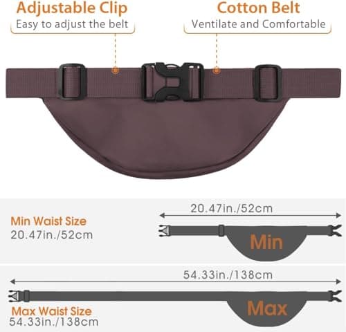 JAUSFETS 3 Pockets Bumbags Waterproof Large Capacity Waist Pack — view 5