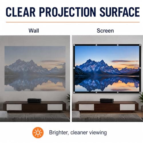 CEYOME Projector Screen, 84 Inch Outdoor Foldable Screen — view 5