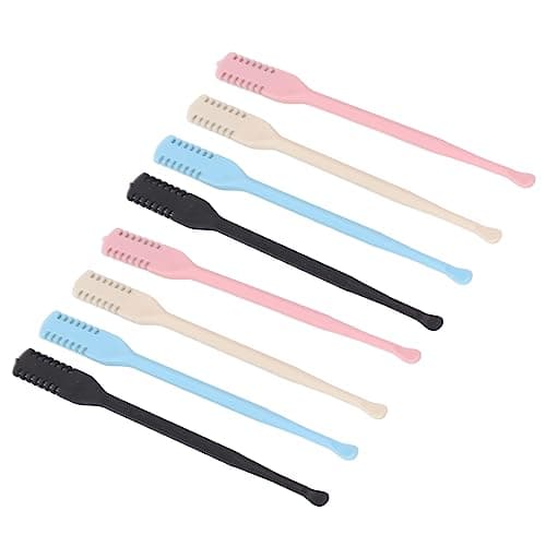 Zunate Double Headed Nose Hair Scissors 8 Pack | Portable Manual Trimmer and Ear Wax Scoop for Travel — view 4