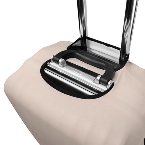 Highdi 19-32 Inch Suitcase Cover, Various Solid Color Travel Suitcase Covers, Anti-Scratch Suitcase Covers Protectors, Elastic Luggage Covers for Travel, Business (Beige,S) — view 2