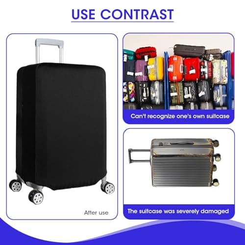 26-28 Inch Elastic Suitcase Cover Black Travel luggage Case Protector — view 5