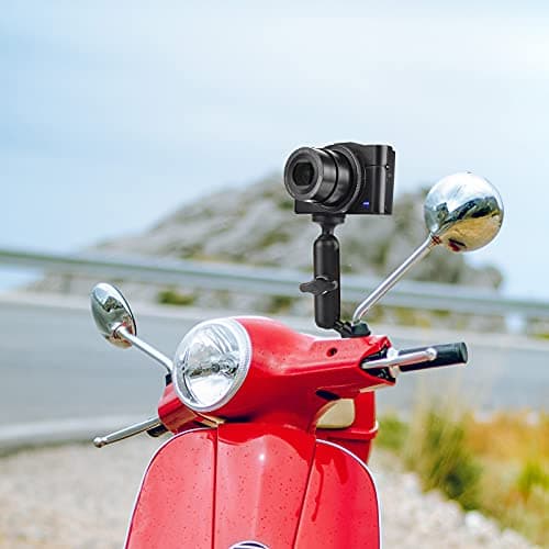CAMOLO Motorcycle Action Camera Mount Holder, Handlebar Mount Clip for Bike/Bicycle/Motorcycle/Motor,Compatible with GoPro Hero 6/7/8/9&AKASO, SJCAM, DJI Osmo YI and More — view 6