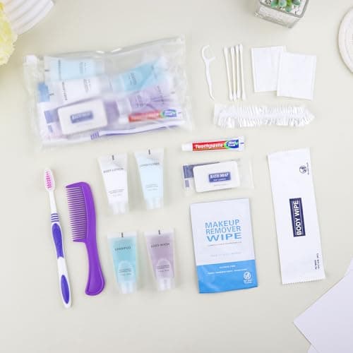 Pack of 5 Basic Toiletry Kits, Individually Packed, Personal Hygiene Kit Bulk Homeless Care Package Supplies, Travel Size Convenience Kits Suitable For Hotel, Home, Camping, Travel — view 6