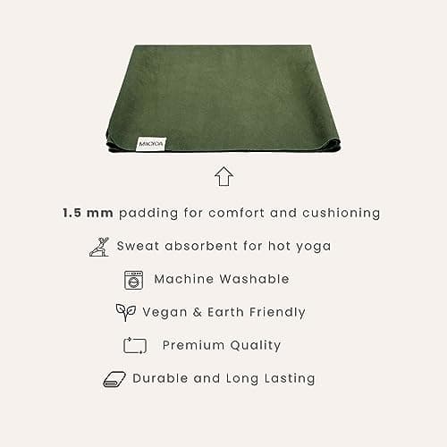 MIKKOA Travel Yoga Mat 1.5mm | Foldable, Lightweight for Backpacking, Retreat, Outdoors, Gym, Pilates | Exercise Mat | Machine Washable | Eco-Friendly — view 4