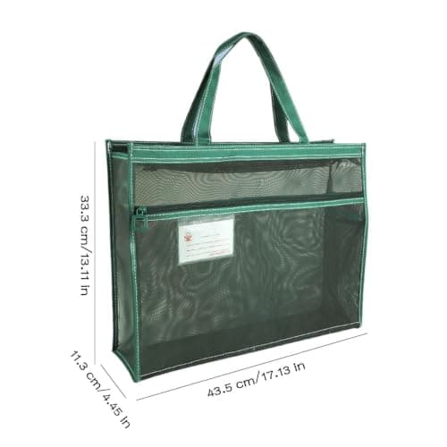 Mesh Art Supply Bag - Clear Artwork Holder, Zippered Drawing Storage Folder — view 5