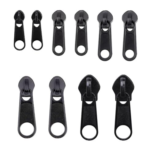 10 PCS Zipper Pull and Repair Kit for Clothes, Jeans, Coats, Jackets, Backpacks and Luggage - Detachable Replacement Pulls