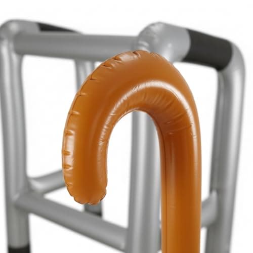Inflatable Zimmer Frame and Walking Stick Set - Blow Up Walking Frame - Funny Retirement Party Prop, Fancy Dress Gag Joke Toy, Inflatable Zimmer Joke Gift — view 5