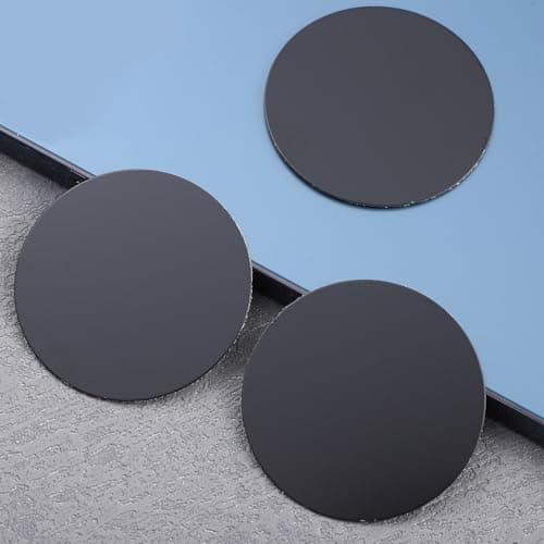 BIUYUYO 40mm Magnetic Phone Plate 20-Pack, Ultra-Thin Black Iron Self-Adhesive Metal Discs for Dashboard Mounts, Keeps Phones Stable While Driving — view 6
