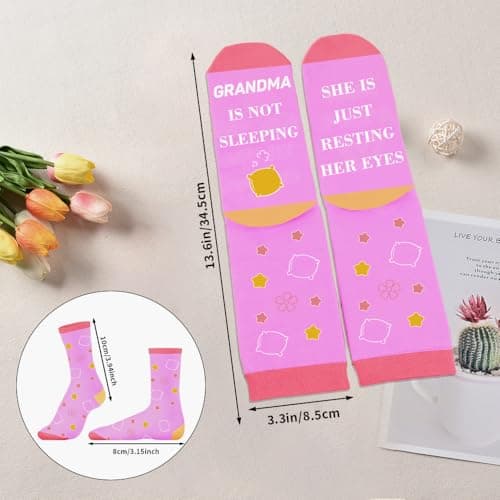 Best Grandma Mothers Day Birthday Gifts Heartwarming Christmas Thanksgiving Anniversary Retirement Presents for Grandma Granny Grandmother Mum from Grandchildren Novelty Stocking fillers Socks — view 4