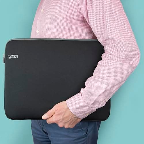 Rapesco 1694 Laptop Sleeve with Antibacterial Protection, 15.6”, Black — view 6