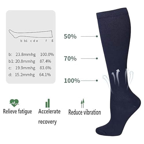 DFSDJEUW birthday presents for mum Trainers Socks for Women Compression Socks Women And Men Circulation Running Travel Recovery & Flight Thermal Non-Slip Sock Essentials womens walking Grey — view 3