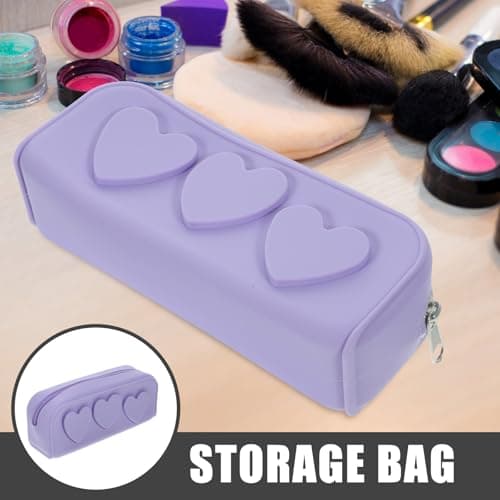 Silicone Cosmetic Bag Zipper Design Portable Travel Storage Pouch — view 4